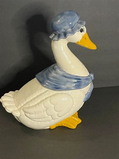 Goose cookie jar - Check out our goose ceramic cookie jar selection for the very best in unique or custom, handmade pieces from our cookie jars shops.